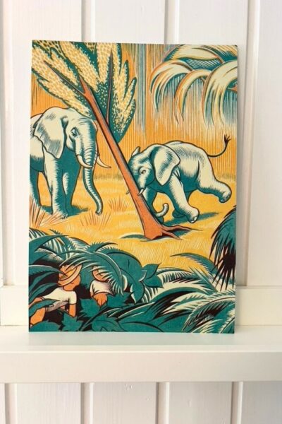 A Jungle Picnic Pl.10 – Clifford Webb – 1 kunst kaart A4 (21×29,7cm)