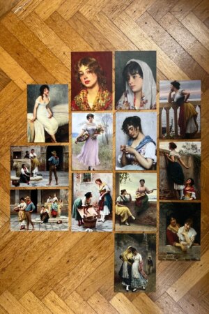 Best Friends Forever - Eugen von Blaas - set van 12 kunst kaarten - A6