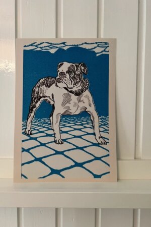 Bulldog - Moriz Jung - 1 kunst kaart A4