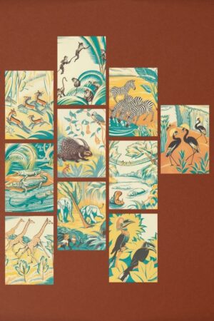 Exotische Dieren Illustraties – Clifford Webb – set van 10 kunst kaarten A6 (10,6×14,7cm)