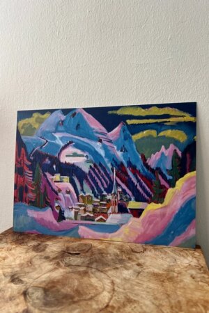Davos in de winter (Davos in de sneeuw) - Ernst Ludwig Kirchner - 1 kunst kaart A4