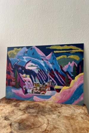 Davos in de winter. Davos in de sneeuw - Ernst Ludwig Kirchner - 1 ArtPrintCard A4