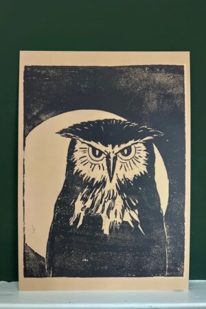 De oehoe - Henri-Charles Guérard - 1 Artprintcard A4