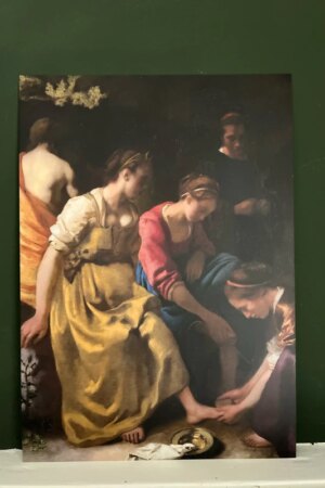 Diana en haar nimfen - Johannes Vermeer - 1 kunst kaart A4