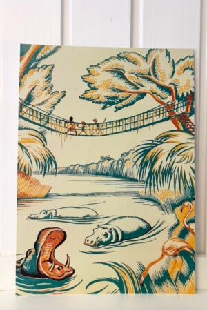 Een junglepicknick - plaat 25 - Clifford Webb - 1 kunst kaart A4