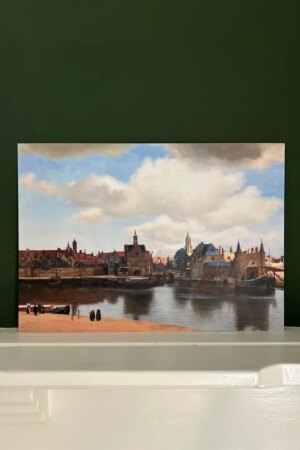 Gezicht op Delft - Johannes Vermeer - 1 kunst kaart A4