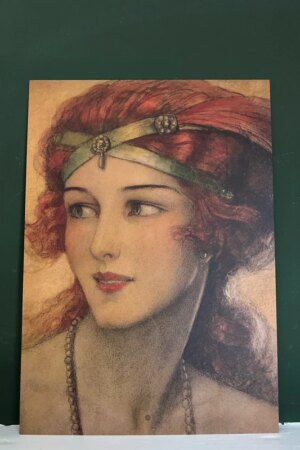 Glamour in rood - Wladyslaw Teodo Benda - 1 kunst kaart A4