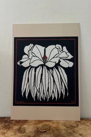 Godetia - Julie de Graag - 1 kunst kaart A4