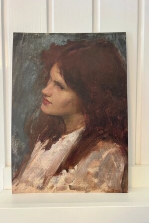 Head of a Girl - John William Waterhouse - 1 ArtPrintCard A4