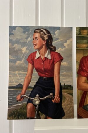 Jaren 50 meisjesboek - 1 kunst kaart A4