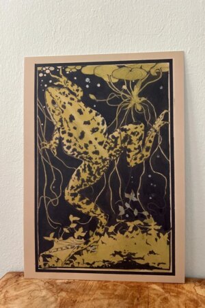 Kikker in het water - Julie de Graag - 1 kunst kaart A4