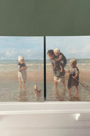 Kinderen der Zee Tweeluik - Jozef Israëls - 2 wandkunstkaarten A4 (21 x 29,7 cm) 3