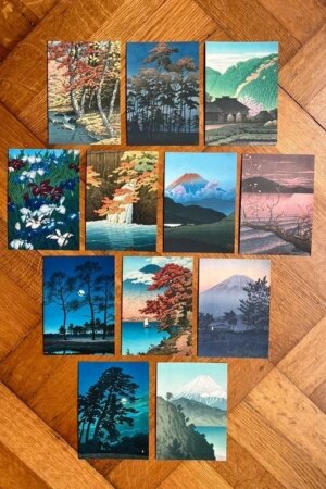 Nature - Kawase Hasui - set 12 ArtPrintCards - A6