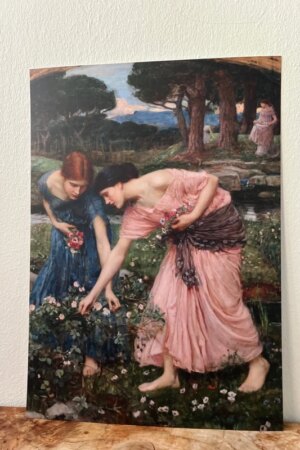 Pluk de rozenknoppen zolang het kan - John William Waterhouse - 1 kunst kaart A4