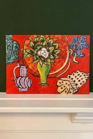 Stilleven met magnolia - Henri Matisse - 1 kunst kaart A4