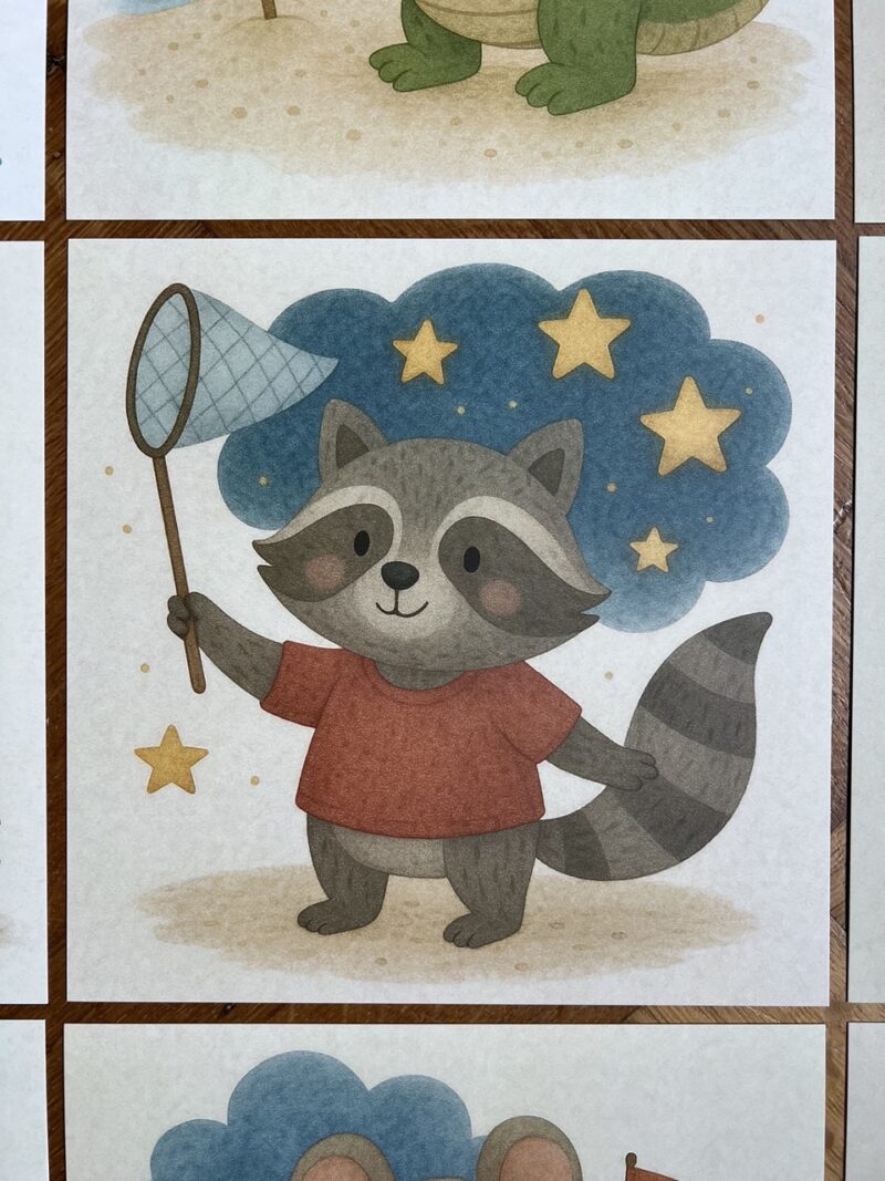 Cartoon Dieren Kinderkamer - (21x21cm) - Afbeelding 6