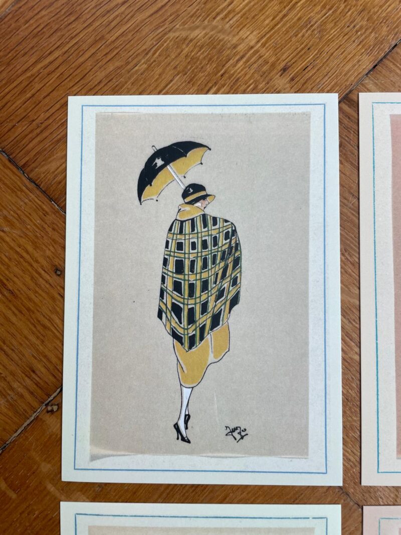 Vintage Fashion Plates Jaren 20 - 12 wandkunstkaarten A6 - 2