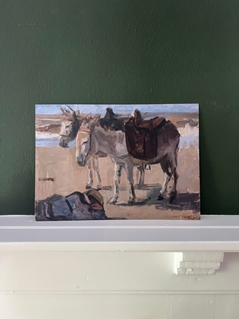 Ezels op het Strand - A4 - Wanddecoratie Poster